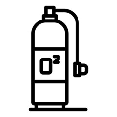 Wall Mural - Oxygen tank icon outline vector. Medical concentrator. Portable equipment