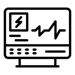 Aufkleber - Medical heart rate monitor icon outline vector. Medicine pulse. Beat healthy