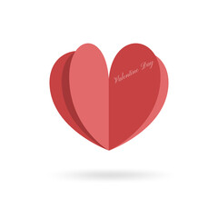 Poster - red heart isolated on white