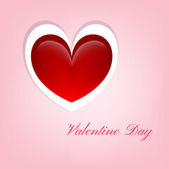 Poster - valentines day card with heart