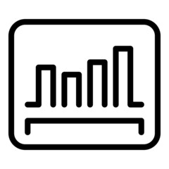 Poster - Graph data review icon outline vector. Economic result. Financial result