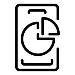 Poster - Phone finance stock icon outline vector. Data analysis. Business overview