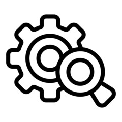 Poster - Technical overview icon outline vector. Data result. Economic report