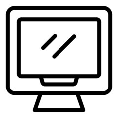 Poster - Monitor overview icon outline vector. Economic result. Data business