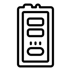 Poster - Modern phone app icon outline vector. Web smartphone. Screen element