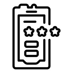 Poster - Rating phone app icon outline vector. Smart cellphone. Screen element