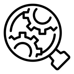 Poster - Search mobile app icon outline vector. Smart web. Internet finger