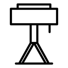 Poster - Decor lamp icon outline vector. Modern home. Interior illumination