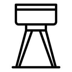 Poster - Silver lamp icon outline vector. Floor light. Home illumination