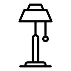 Poster - Tall chandelier icon outline vector. Lamp stand. House illumination