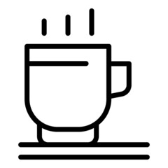 Poster - Hot cup coffee icon outline vector. Cafe mug. Cappuccino drink