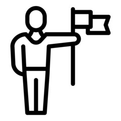 Poster - Vacancy recruit icon outline vector. Hiring job. Vacant post