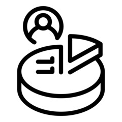 Poster - Pie chart vacancy icon outline vector. Candidate post. Team hiring