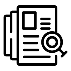 Poster - poster cv icon outline vector. post team. hiring team