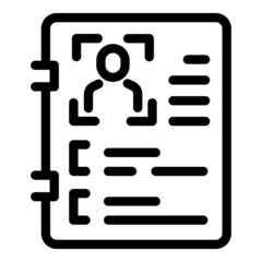 Poster - find cv paper icon outline vector. team post. career offer