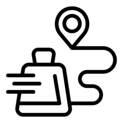Poster - Online store route icon outline vector. Shop sale. Web retail