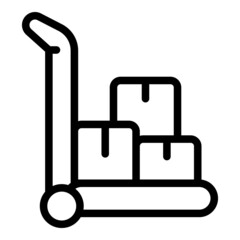 Poster - Warehouse shop cart icon outline vector. Online store. Sale buy