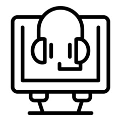 Poster - Shop store icon outline vector. Online sale. Retail business