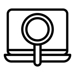 Poster - Search online user icon outline vector. Register login. Internet people