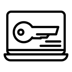Poster - Login key icon outline vector. Web user. New register