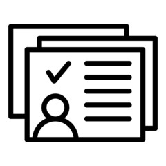 Poster - User online documents icon outline vector. Web login. Website order