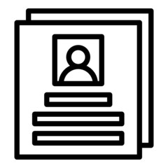 Poster - Online profile icon outline vector. Web login. Account member
