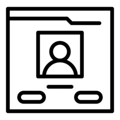 Poster - User website icon outline vector. Online web. Register login