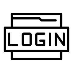 Poster - Safe login icon outline vector. Online user. Web password