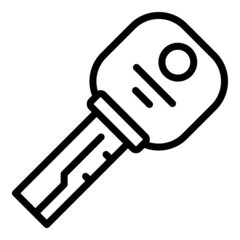 Poster - Car key icon outline vector. Alarm hand. System auto
