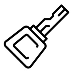 Poster - Car alarm key icon outline vector. Auto system. Remote chain