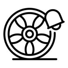 Poster - Wheel alarm system icon outline vector. Car key. Remote control