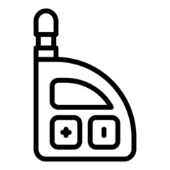 Poster - Car remote control icon outline vector. Auto system. Door lock