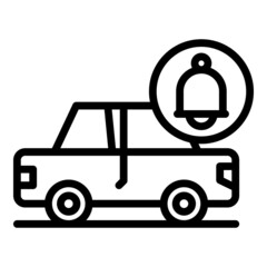 Poster - Car access icon outline vector. Alarm key. Auto remote