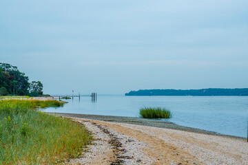 Wall Mural - landscape with river