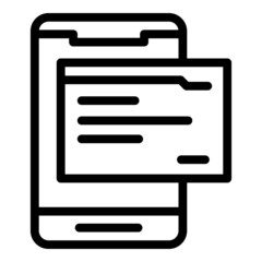 Poster - Tablet reading icon outline vector. Digital book. Study education