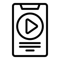 Poster - Smartphone book reading icon outline vector. Digital online. Education school