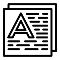 Poster - Child online book icon outline vector. Education study. Mobile media