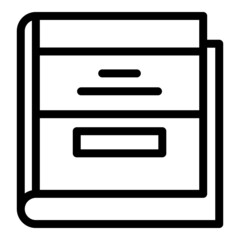 Poster - School book icon outline vector. Digital book. Education read