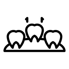 Wall Mural - Implant icon outline vector. Dental tooth. Dentist crown
