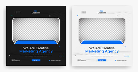 Wall Mural - Corporate Social Media post banner template, Digital business marketing editable banner design