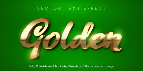 Editable text effect, Golden with luxury style lettering