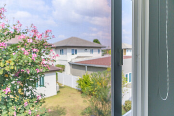 mosquito net wire screen on house window protection against insect