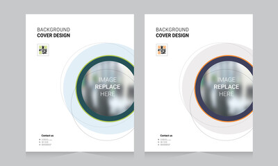 Cover design for annual report and business catalog, magazine, flyer or booklet. Brochure template layout. A4 cover vector EPS-10