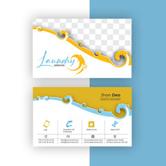 Wall Mural - Laundry Business Card Set- Creative and Clean Business Card Template.