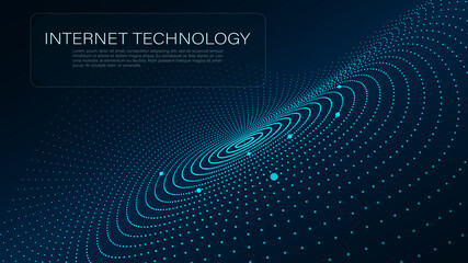 Fototapete - Technology background. Virtual reality analysis. Futuristic bitmap. Vector illustration.