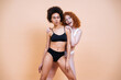 © oneinchpunch - beauty image with two young women with different skin and body