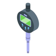 Poster - Digital micrometer ruler icon isometric vector. Equipment gauge