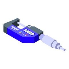 Poster - Micrometer precision icon isometric vector. Digital ruler