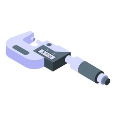 Poster - Machinist micrometer icon isometric vector. Laboratory measurement