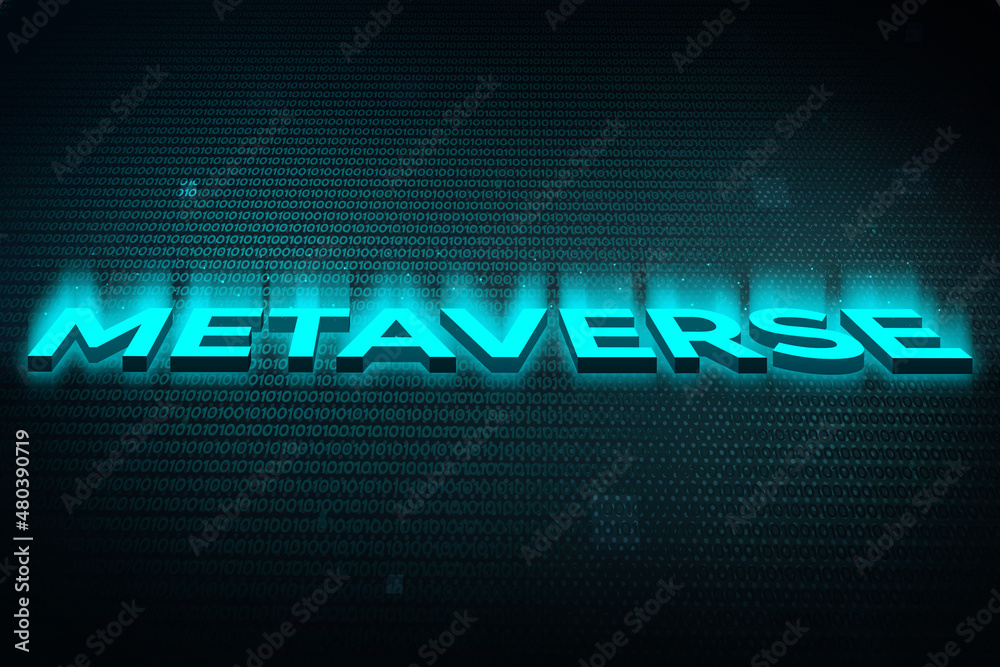 Metasource Background Abstract Metaverse Concept Background Wallpaper with 3D Text Design ...